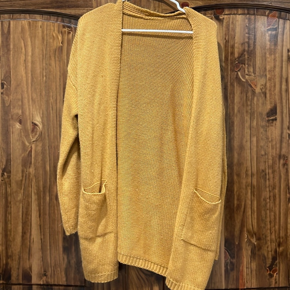Mustard knit cardigan